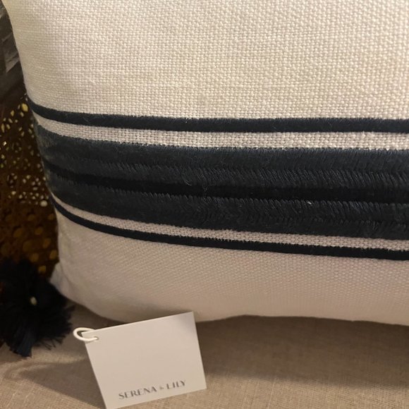 Serena & Lily Accents Serena Lily Addie Stripe Lumbar 2x21 Pillow